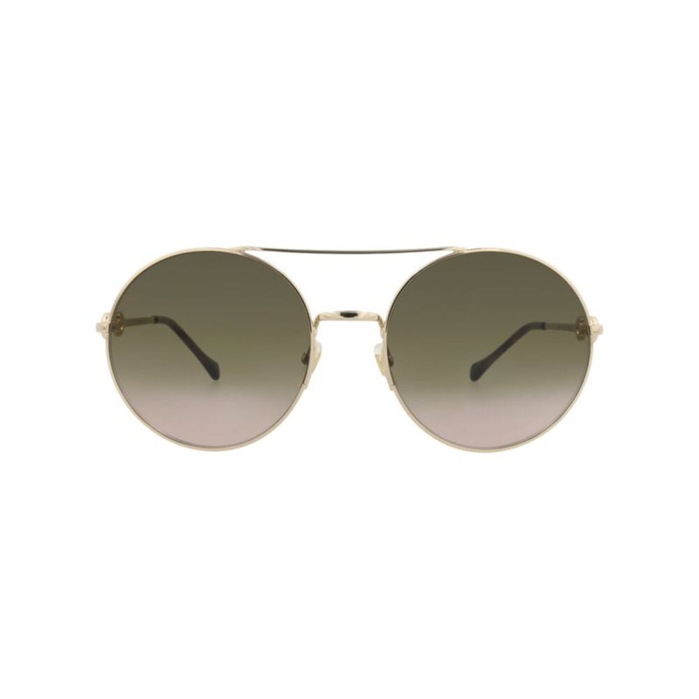 Gucci Round-Frame Metal Sunglasses Gold Womens